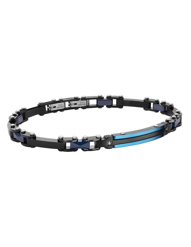 Pulsera Enso Acero Inoxidable Para Hombre EMB132B Color Negro