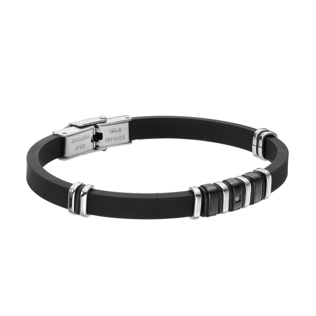 Pulsera Enso Acero Inoxidable Para Hombre EMB157B Negro