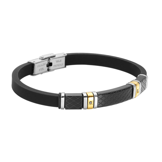 Pulsera Enso Acero Inoxidable Para Hombre EMB158B Negro