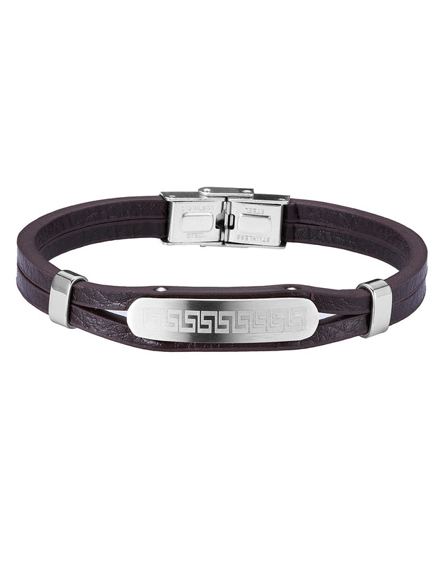 Pulsera Enso Hombre Moda EMB331BR Greek Plate
