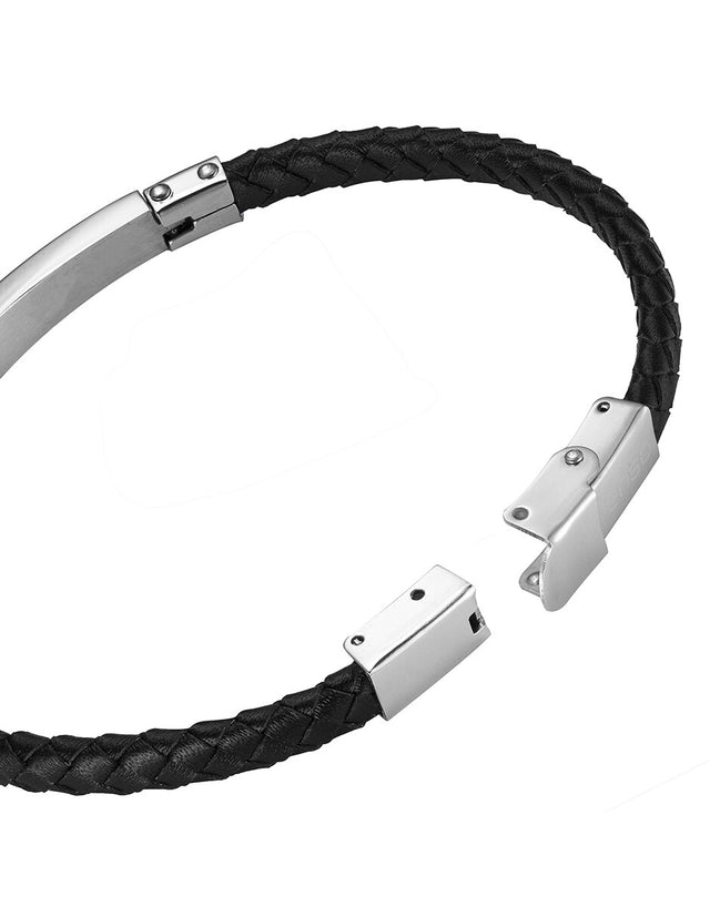Pulsera Enso Hombre Moda EMB333B Slim Steel Bar