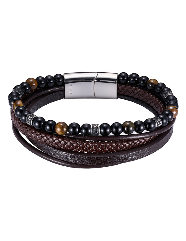 Pulsera Enso Hombre Moda EMB340BR Triple Earth