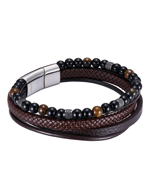 Pulsera Enso Hombre Moda EMB340BR Triple Earth