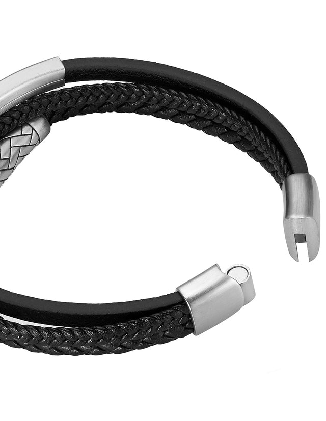 Pulsera Enso Hombre Moda EMB343B Textured Stack