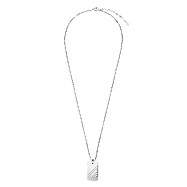 Collar Enso Acero Inoxidable Para Hombre EMN178S Plateado
