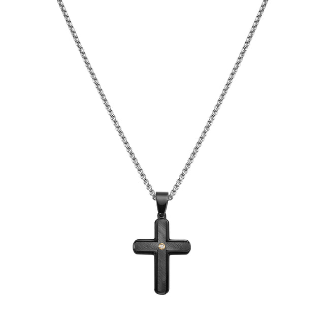 Collar Enso Acero Inoxidable Para Hombre EMN183B Negro