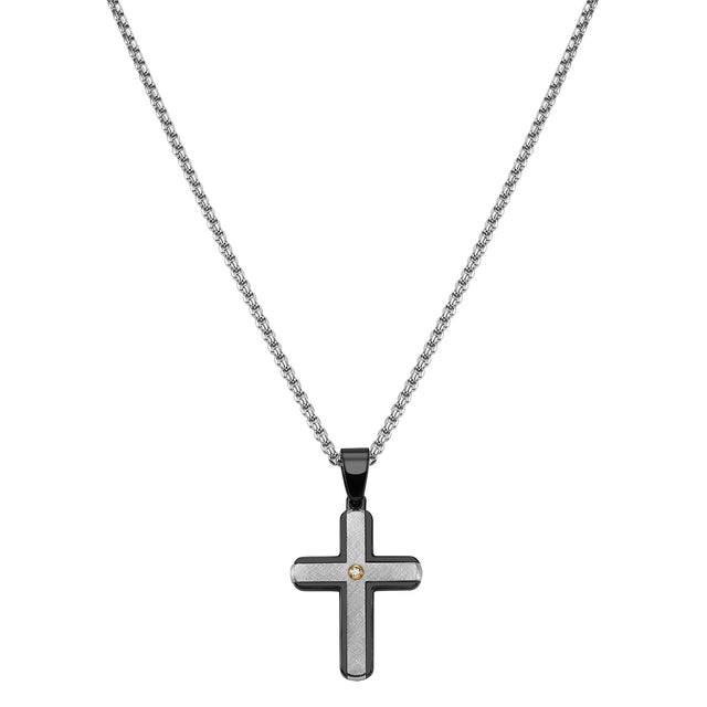 Collar Enso Acero Inoxidable Para Hombre EMN184S Plateado