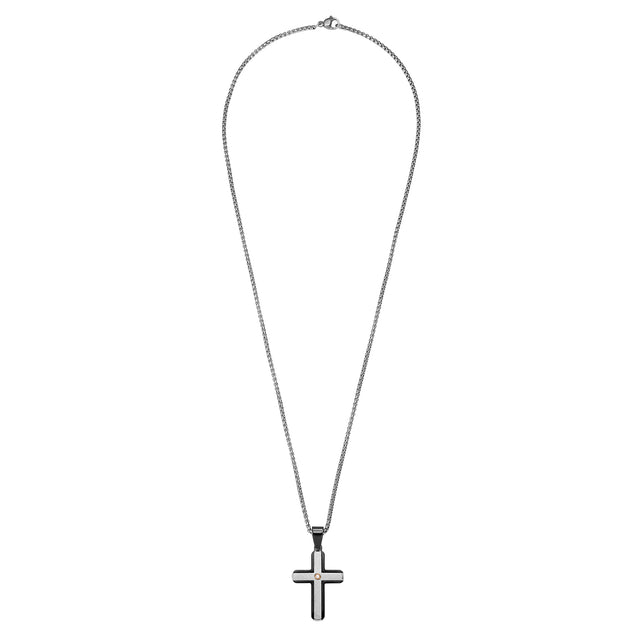 Collar Enso Acero Inoxidable Para Hombre EMN184S Plateado