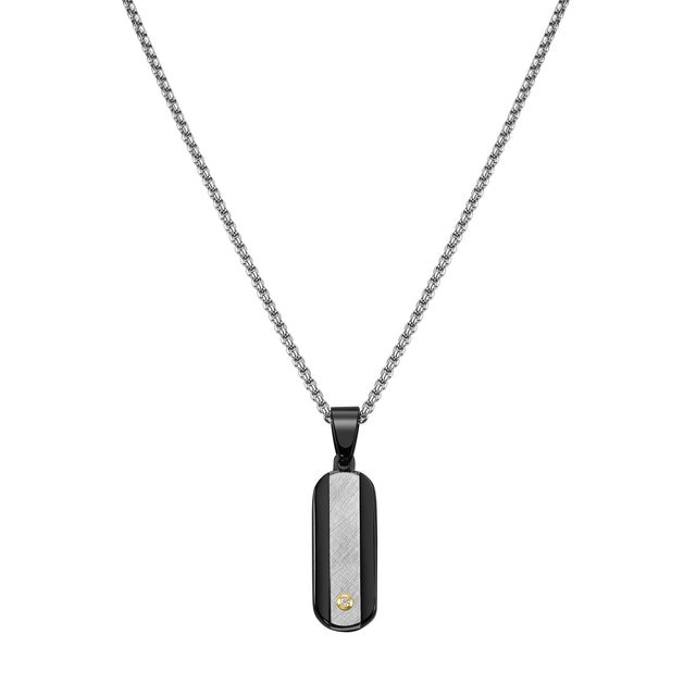 Collar Enso Acero Inoxidable Para Hombre EMN186S Plateado