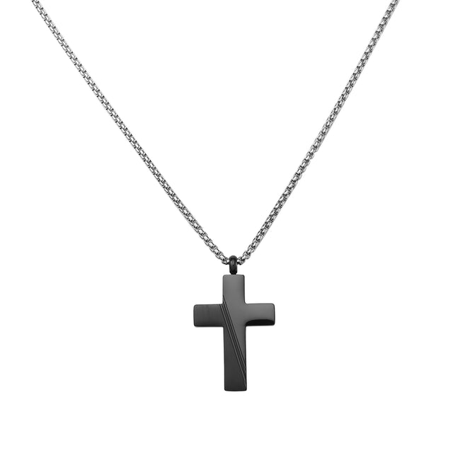 Collar de Acero Inoxidable Enso Para Hombre EMN193B Negro
