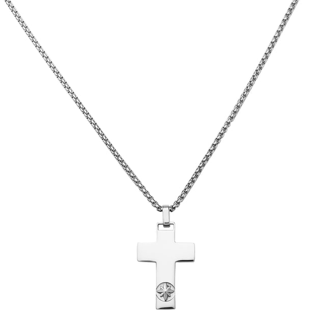 Collar de Acero Inoxidable Enso Para Hombre EMN194S Plateado