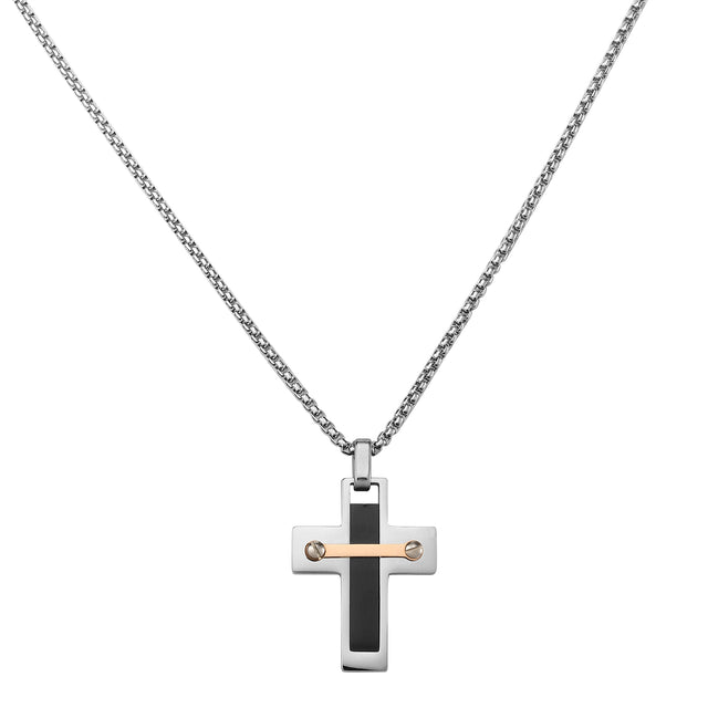 Collar de Acero Inoxidable Enso Para Hombre EMN198S Plateado
