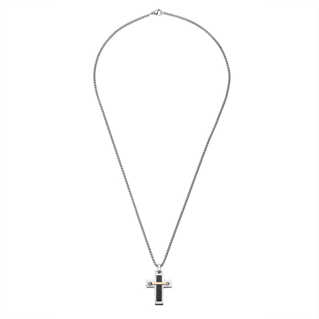 Collar de Acero Inoxidable Enso Para Hombre EMN198S Plateado