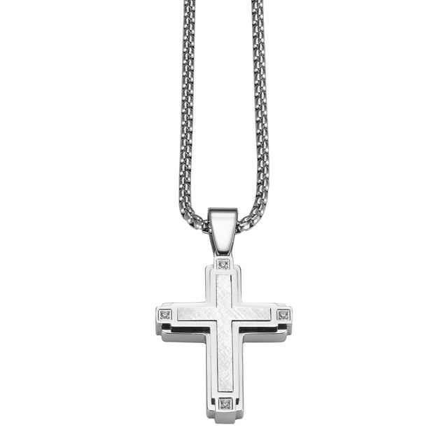 Collar Enso Hombre Cross Frame EMN314S Acero