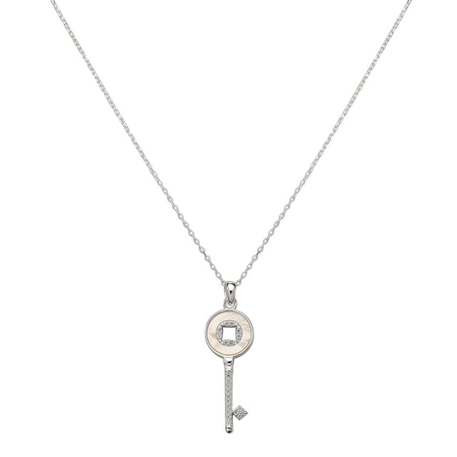 Collar y Dije Plata 925 Enso Para Mujer ESN129S Plateado