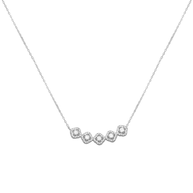 Collar y Dije Plata 925 Enso Para Mujer ESN148S Plateado
