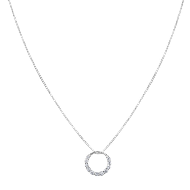 Collar y Dije Enso 925 Para Mujer ESN152S Plata