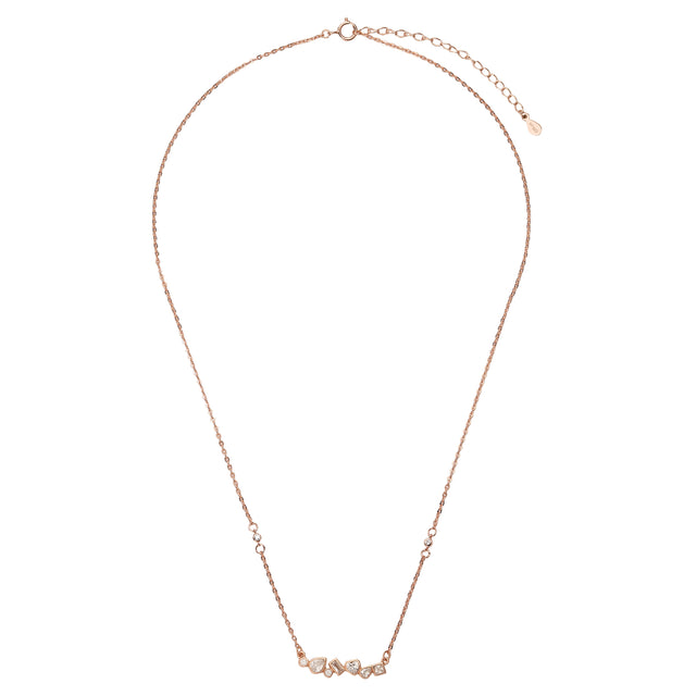 Collar y Dije Enso 925 Para Mujer ESN155R Rosado