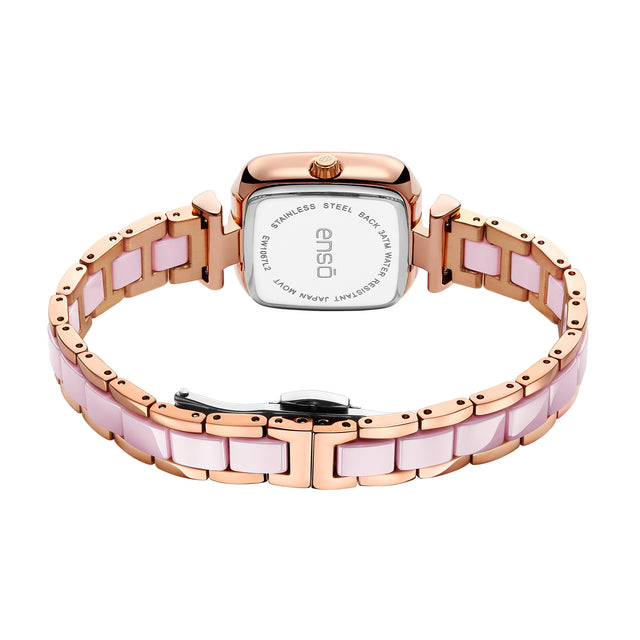 Reloj de Pulsera Enso Cerámica para Dama EW1067L2 color Oro Rosa