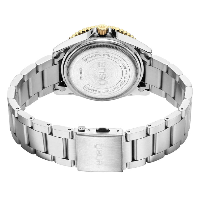 Reloj de Pulsera Enso Para Hombre EW1070G2 Color Plateado