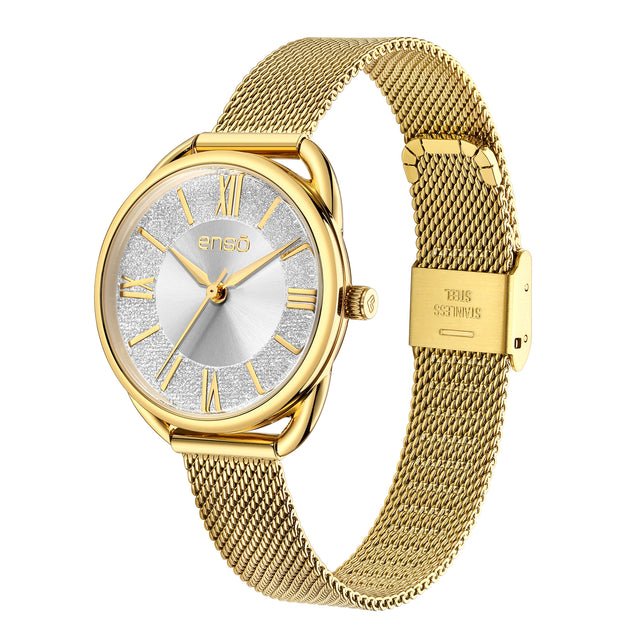 Reloj de Pulsera Enso Para Mujer EW9267L4 Color Dorado