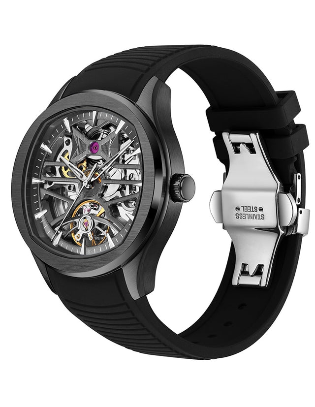 Reloj de Pulsera Enso Automático Hombre Skeleton Sport Carbon Black