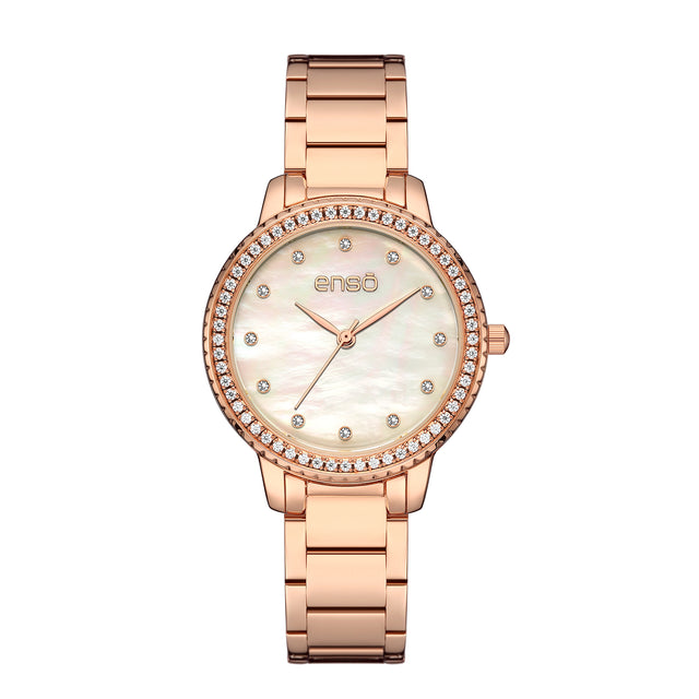 Set de Reloj y Joyería Enso Para Mujer EWBSL11 Color Rosado