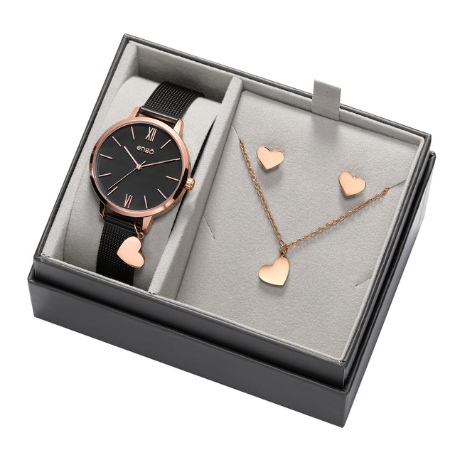 Set reloj y joyería Enso Para Mujer EWBSL18 Negro