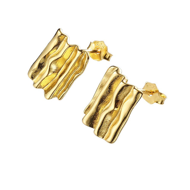 Aretes de Plata Fina 925 Enso Para Mujer ESE015G Dorado