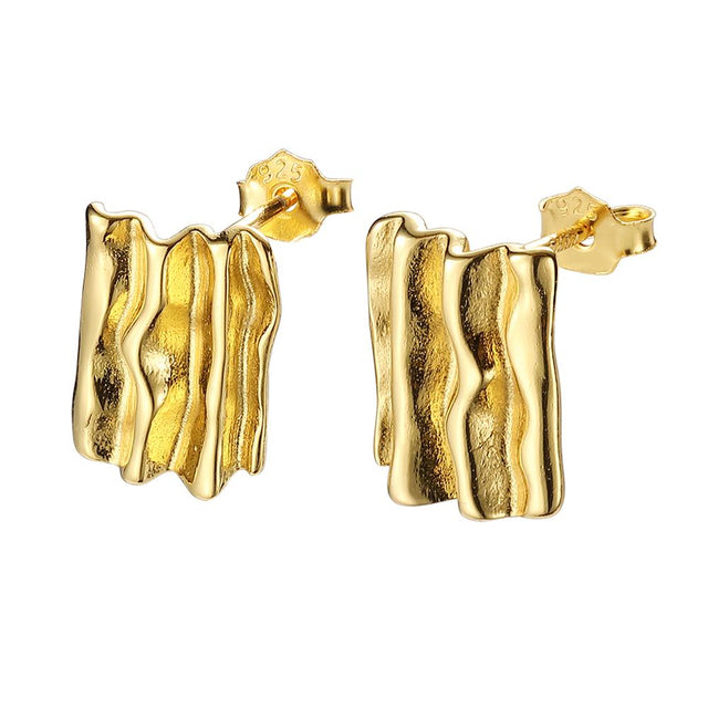 Aretes de Plata Fina 925 Enso Para Mujer ESE015G Dorado