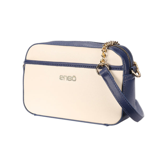 Bolsa Crossbody Enso Soleil Chic Mujer EB2432CBBL15 Beige/Azul Marino