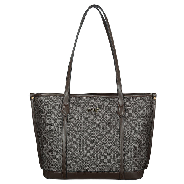 Bolsa Tote Enso Mujer EB25301TTMBR Monograma Chocolate