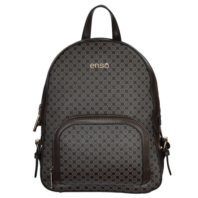 Bolsa Backpack Enso EB25302BPMBR Monograma Chocolate