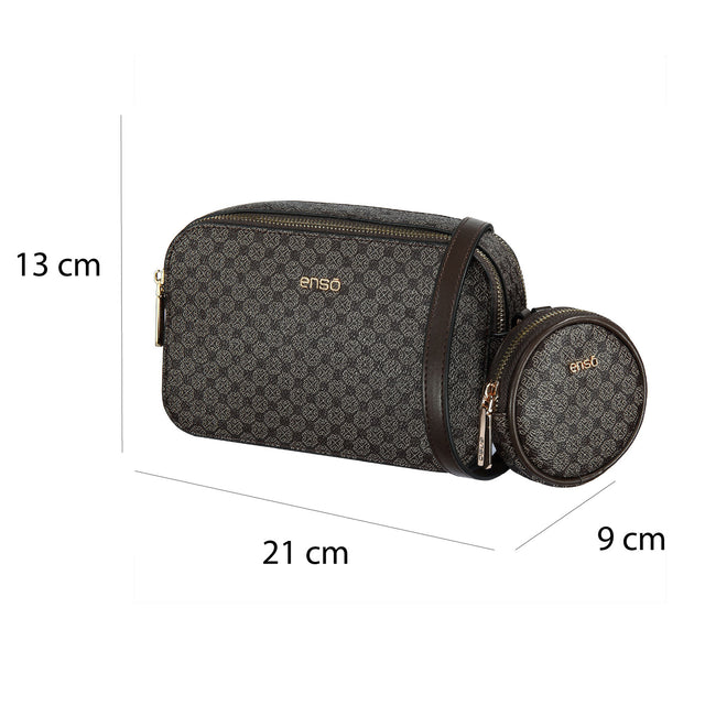 Bolsa Crossbody Enso Mujer EB25304CBMBR Monograma Chocolate