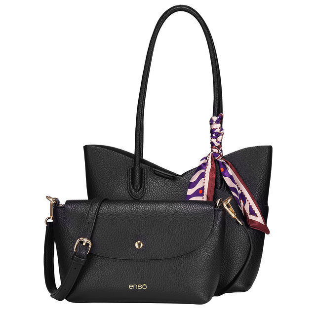 Set Bolsa Tote Enso Mujer EB2541113TTB Negro