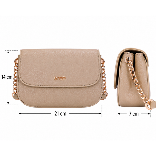 Bolsa Crossbody Enso Mujer EB261008CB Solapa Texturizada
