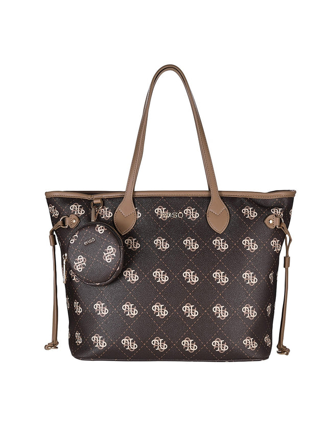 Bolsa Tote Enso Mujer EB26701T Monograma Café