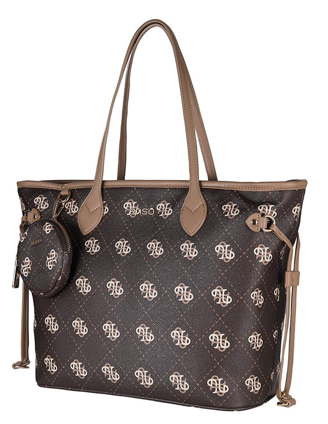 Bolsa Tote Enso Mujer EB26701T Monograma Café