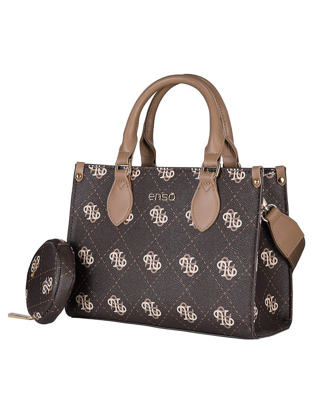 Bolsa Tote Enso Mujer EB26702T Monograma Café