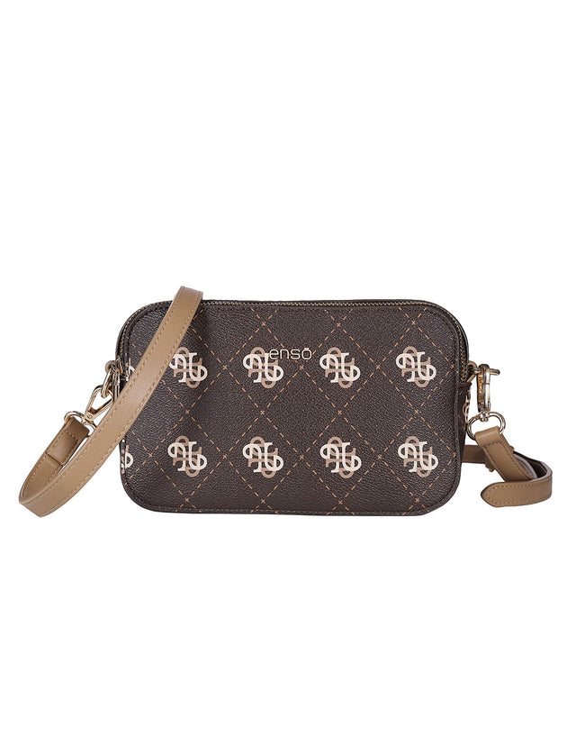 Bolsa Crossbody Enso Mujer EB26703C Monograma Café