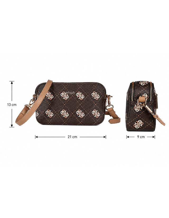 Bolsa Crossbody Enso Mujer EB26703C Monograma Café