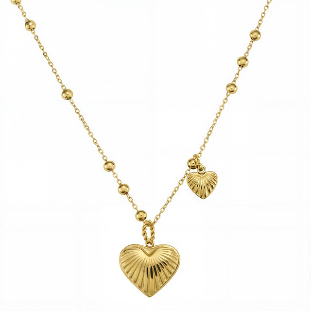 Collar y Dije de Acero Inoxidable Enso IC Para Mujer EIC252468G Color Dorado