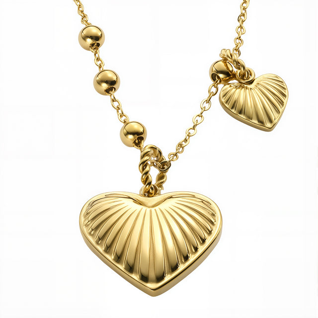 Collar y Dije de Acero Inoxidable Enso IC Para Mujer EIC252468G Color Dorado