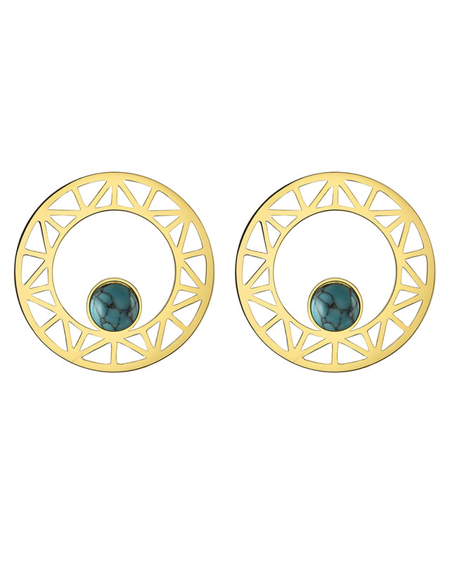 Aretes de Acero Inoxidable Enso IC Para Mujer EIC252483G Color Dorado