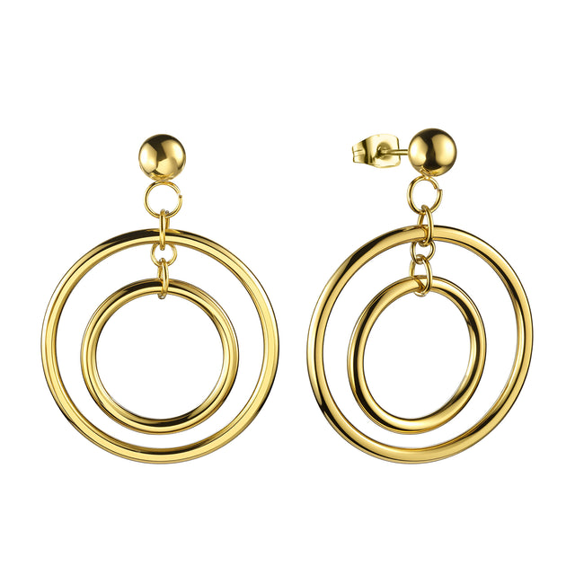 Aretes de Acero Inoxidable Enso IC Para Mujer EIC252485G Color Dorado