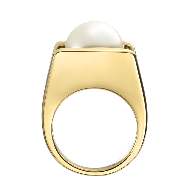 Anillo de Acero Inoxidable Enso para Dama EICB232126G Dorado