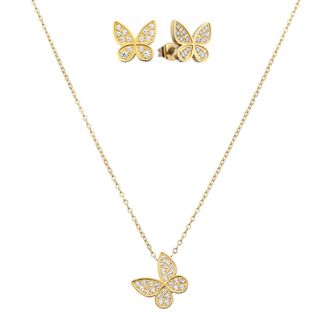 Set de Collar y Aretes Enso Para Mujer EICBS002G Dorado