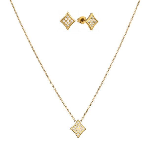 Set de Collar y Aretes Enso Para Mujer EICBS004G Dorado