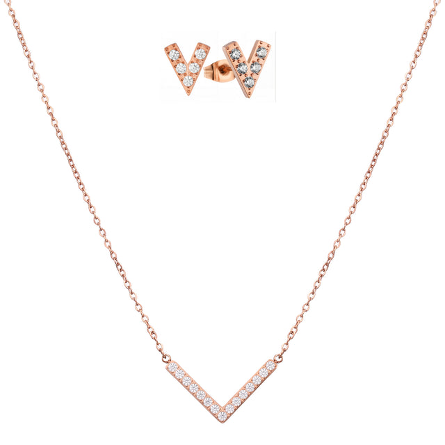 Set de Collar y Aretes Enso Para Mujer EICBS005R Rosado