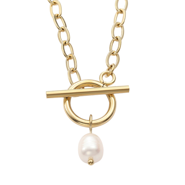 Collar de Acero Inoxidable Enso para Dama EICE232136G Dorado